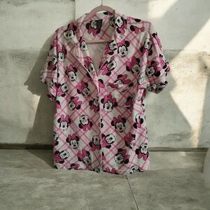 Disney Pink Plaid Men's Shirt